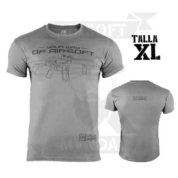 CAMISETA SPECNA ARMS M4 GRIS (XL)