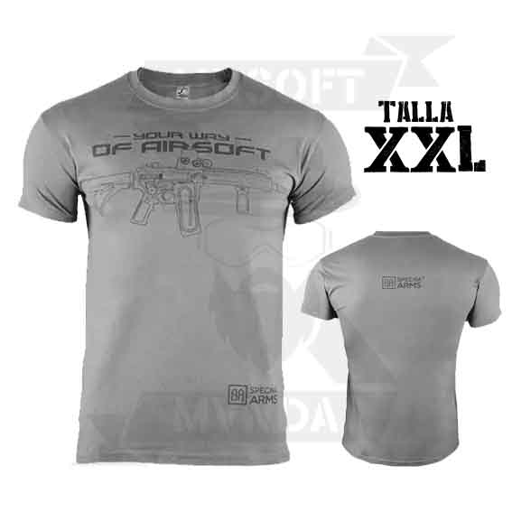 CAMISETA SPECNA ARMS M4 GRIS (XXL)