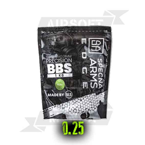 BOLAS SPECNA ARMS EDGE PRECISION 0.25G 1KG BLANCAS
