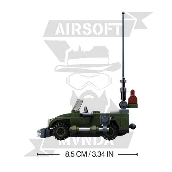MU&Ntilde;ECO SLUBAN ARMY JEEP 91PCS VERDE - Imagen 4