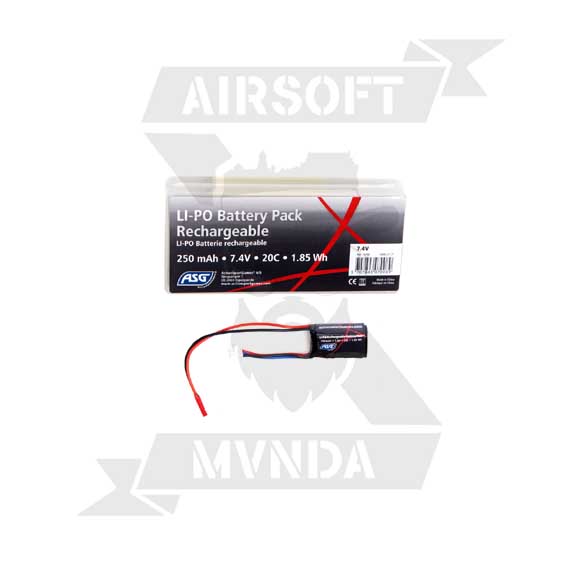 BATERIA ASG 7.4V 250MAH 20C MINITAMIYA