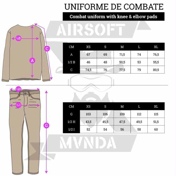 UNIFORME COMPLETO COMBAT B CON CODERAS Y RODILLERAS WOODLAND (XXL) - Imagen 2