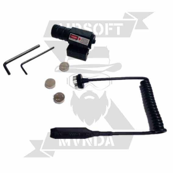 MINI LASER ROJO CON PULSADOR COLA DE RATON NEGRO