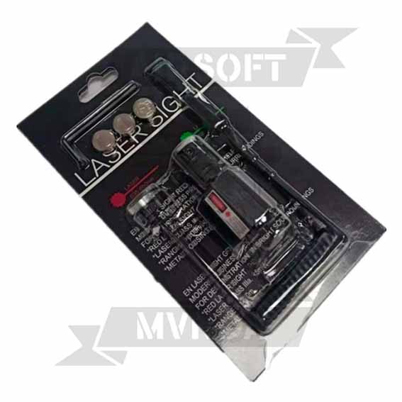 MINI LASER ROJO CON PULSADOR COLA DE RATON NEGRO - Imagen 2