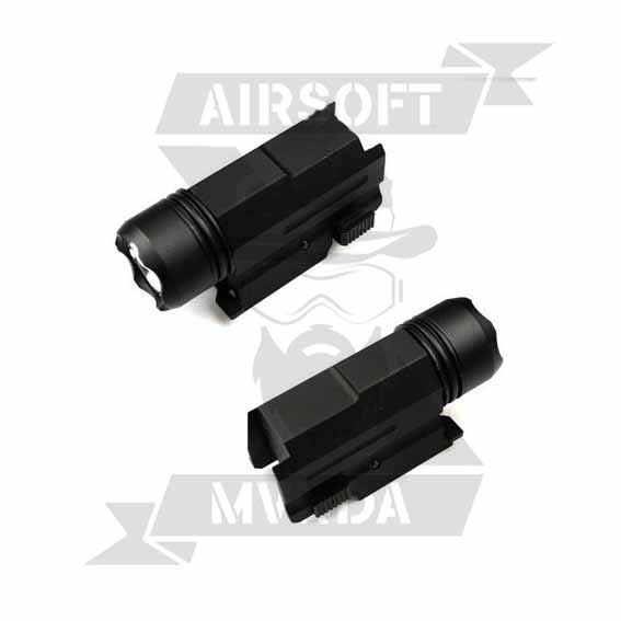 LINTERNA TACTICA RAIL PICATINNY SD117 ABS NEGRA - Imagen 2